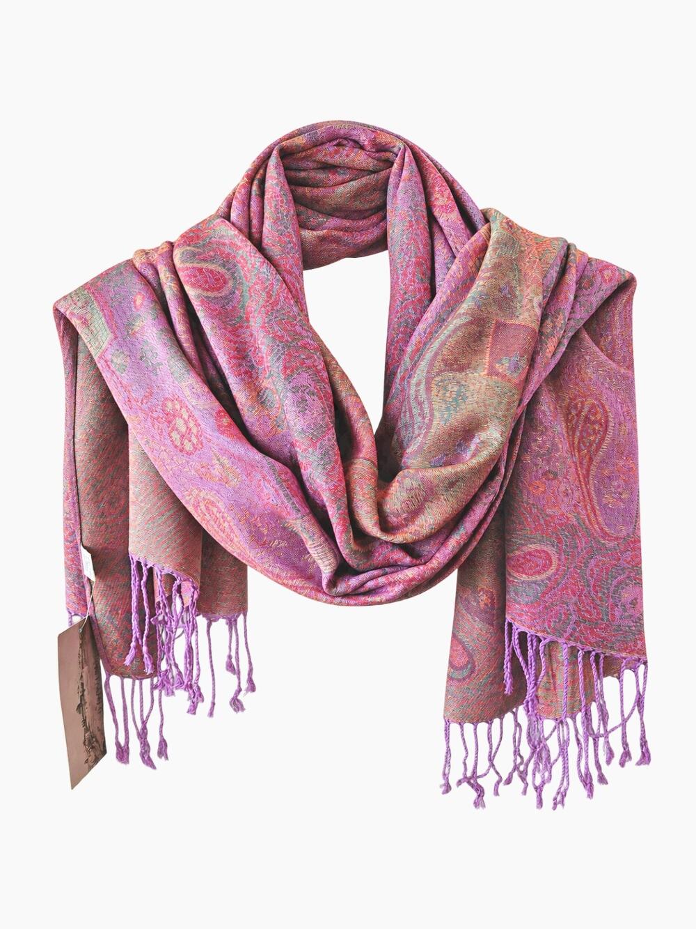 Holy Land Souvenir Fringed Paisley Wrap/Shawl